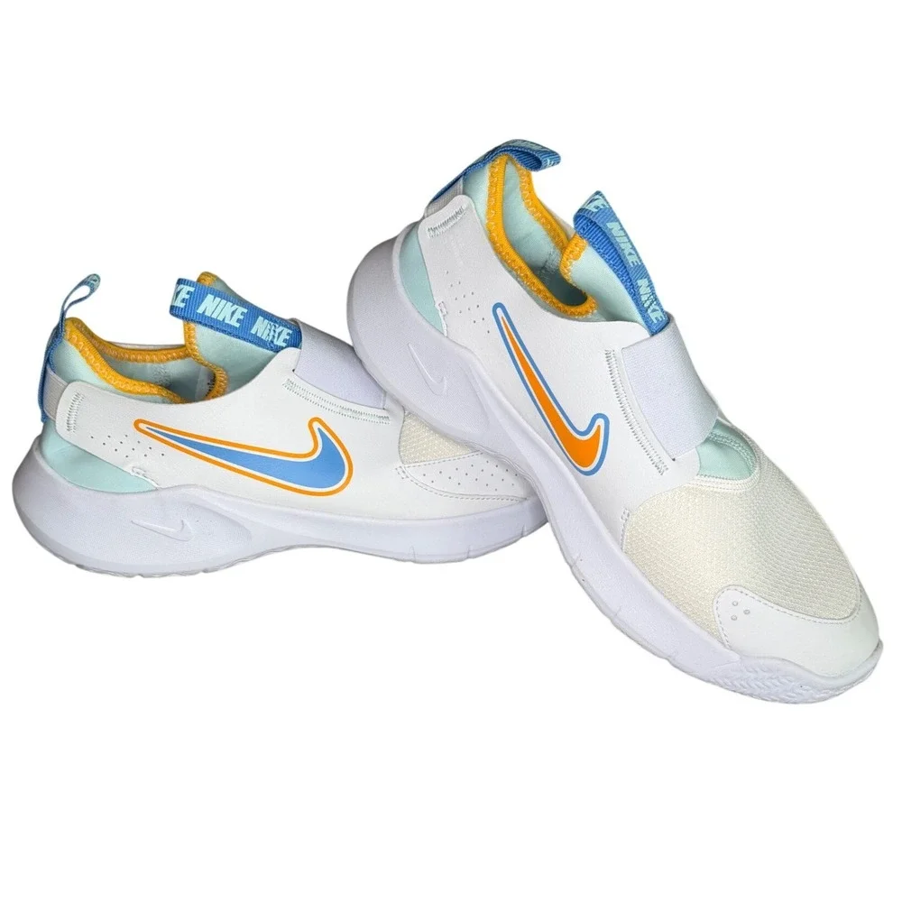 Nike Flex Runner 3 GS White University Blue Slip On Sneakers HJ3495-141 Size 7Y